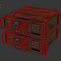 Military Weapon System Equipment With Green Rugged Case Stacked Display Panels And Tactical Interfaces