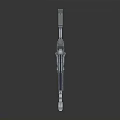 Futuristic Pixel Style Gun Weapon With Detailed Metallic Structure And 3D Gaming Design