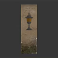 Arched Stone Brick Entry Gate With Inscribed SYCAMORE And Flanking Lanterns On Stone Pillars