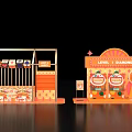 Vibrant Photo Check-in Spot With Orange Pink Decor Cartoon Characters Lucky Theme Diamond Level Sign