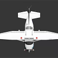 Aerospace White Aircraft Model With Blue Red Details And Wing Structure