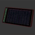 Modern Black Electronic Tablet With Large Black Screen On Gray Background