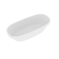 Modern White Oval Freestanding Bathtub Design With Smooth Surface And Clean Lines