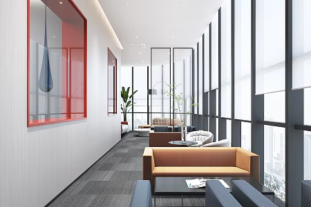 Modern Leisure Area Office Rest Area 3d model