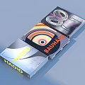 Modern Design Books With Bauhaus Radio Title And Colorful Circular Patterns