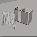 Modern Shower Sauna Interior Design With Enclosure Curtain And Cabin Structure