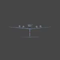 US Air Force Military Transport Aircraft With Gray Body And Four Engines