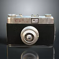 Vintage Stern V43 Retro Camera With Silver Black Body And Lens