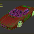 Red Ferrari Sports Car Featuring Classic Design Sleek Body And Black Wheels