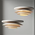 Ceiling lamp cream wind ceiling lamp simple multi-layer art ceiling lamp bedroom balcony ceiling lamp guest restaurant ceiling lamp 3d model