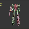 Sci Fi Mechanical Robot Figure With Metallic Armor And Weapon Structure