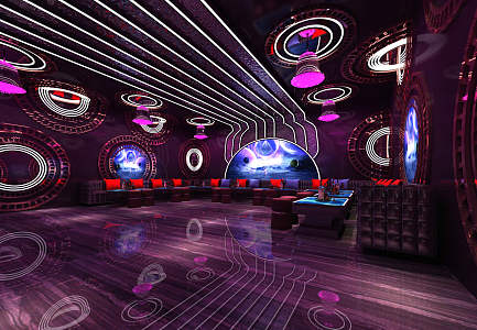 Modern KTV Immersive Party Room 3d model