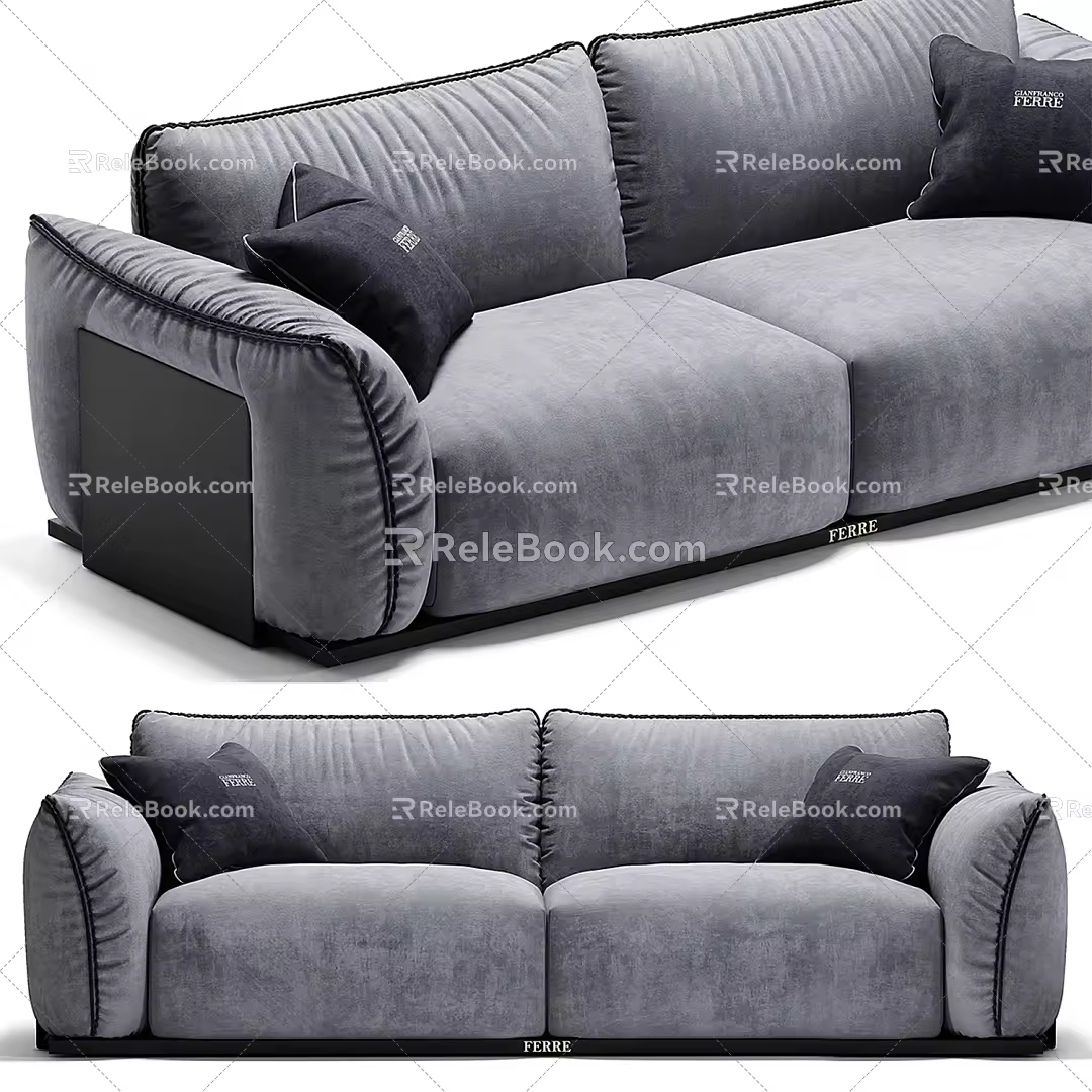 Gianfranco ferre home clapton sofa multiplayer sofa luxury sofa brand 3d model