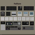 Modern Multifunctional Switch Panels With Digital Displays And Color Options 3d model