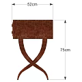 Stylish Console Side Cabinet With Drawers Wood Grain And Curved Legs Design