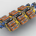 LEGO toy spaceship warship aircraft sci-fi spaceship aircraft carrier 3d model