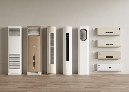 Cylindrical cabinet air conditioner hang-up air conditioner 3d model