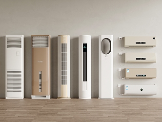 Cylindrical cabinet air conditioner hang-up air conditioner 3d model