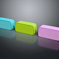 Colorful Pencil Cases In Blue Green Pink For Daily Life Storage Use