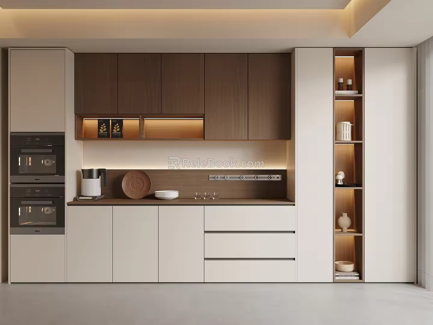 Modern Cream Style Sideboard 3d model