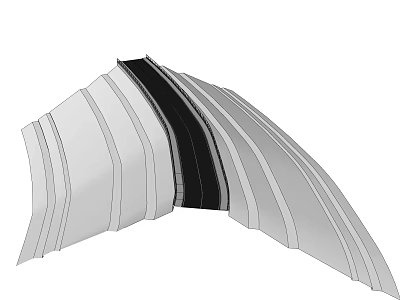 Road Infrastructure Design With Striped Traffic Lanes And Intersection Layout 3d model