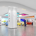Volkswagen ID Store Interior With Multiple Displayed Vehicles And Modern Screens