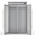 Commercial Double Glass Door Refrigerator With Stainless Steel Body And Transparent Doors