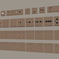 Modern socket switch socket panel 3d model