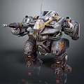 Modern Robot Mech Warrior Machine Battlearm Mechanical Battlearm Machine Warrior Fighting Robot Game Robot 3d model