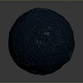 Gray Stone Sphere With Red Cracks On Dark Background Surface Texture 3d model