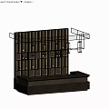 Modern Commercial Wine Rack Equipment with Grid Design and Wine Bottles