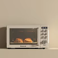 Galanz White Countertop Microwave Oven With Baking Bread And Digital