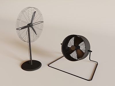 Industrial electric fan floor fan iron floor fan iron exhaust fan 3d model