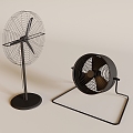 Industrial electric fan floor fan iron floor fan iron exhaust fan 3d model