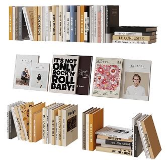 Modern Books Book Ornaments 3d model