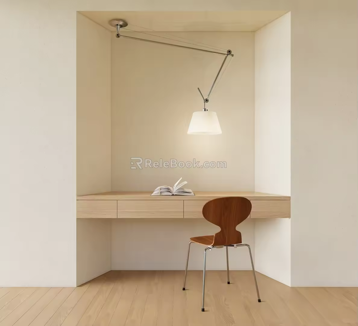 Desk and Chair Combination Dressing Table and Chair Combination Chandelier Ant Chair 3d model