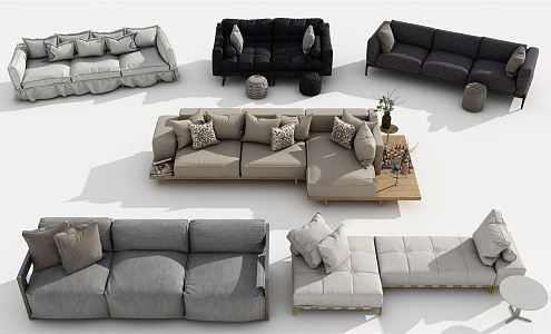 Modern Combination Sofa 3d model