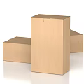 Three Brown Cardboard Boxes Stacked For Packaging And Storage Needs