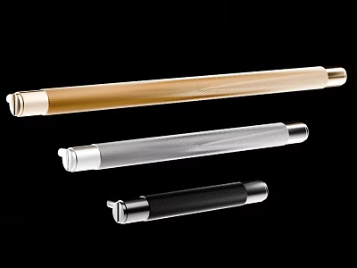 Sleek Modern Metallic Handles in Gold Silver and Black for Furniture Design 3d model
