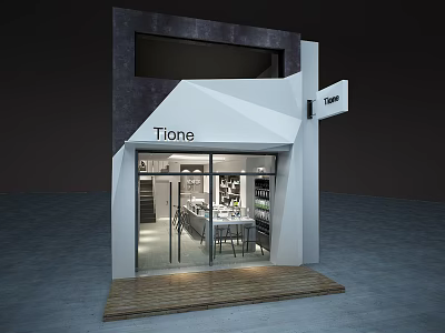 Modern mobile phone store 3d model