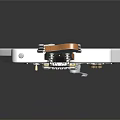 Electric Guitar Musical Instrument And Art Tool With White Body And Wooden Neck