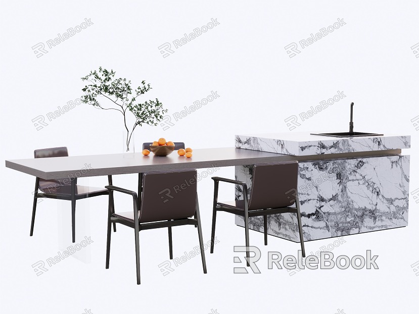 Italian Bar Console Dining Table and Chair model