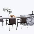 Italian Bar Console Dining Table and Chair 3d model