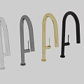 Modern Kitchen Faucet With Sleek Stainless Steel Curved Spout And Single Handle