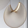 Modern Metallic Wire Chandeliers With Hollow Structure And Warm Light For Elegant Interior