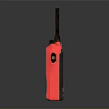 Red Handheld Walkie Talkie With Antenna Green Screen And Keypad