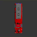 Red Fire Truck With 911 Logo Blue Emergency Lights And White Stripes
