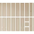 Variety Of Beige Wall Panels With Different Designs