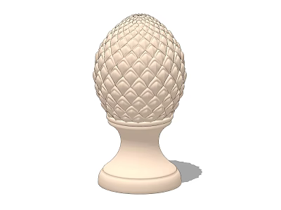 Elegant Decorative Ornament With Diamond Pattern Design And Pedestal Base For Home Decor 3d model