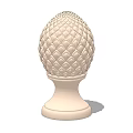 Elegant Decorative Ornament With Diamond Pattern Design And Pedestal Base For Home Decor